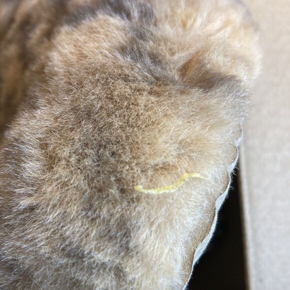 Vintage Havana Easy Brown Faux Sherpa Cork Suede Slip on Slides - Picture 9 of 9